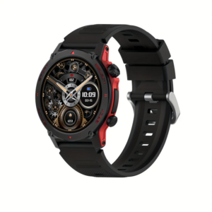 Relógio Smartwatch Peje Zw13 Amd 1.43 Com Bluetooth Ip68 Caixa Preto Pulseira Preto Bisel Vermelho Desenho Da Pulseira Mesh