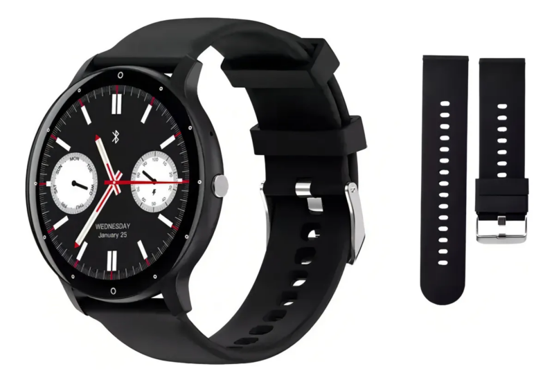 Smartwatch Peje Zw02 Pro A Prova D'água Amoled Pulseira Extr Caixa Preto Pulseira Preto Bisel Preto